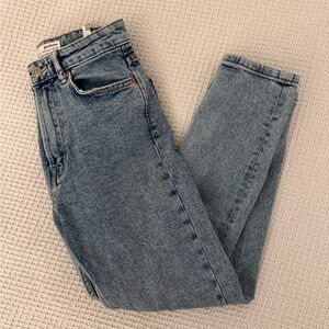 Stradivarius blue denim mom jean